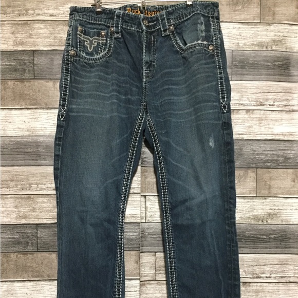 Rock Revival Jeans Rock Revival Drizzy Straight Jeans Mens 34x32
